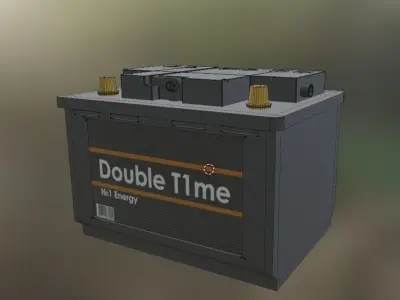Car Battery Low Poly Low-poly 3D model