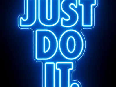 Just Do It Neon Sign 3D model purchase
