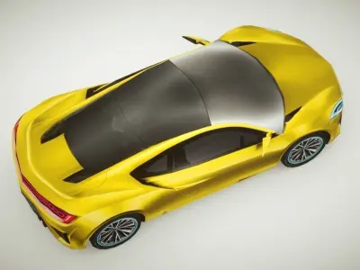 Generic Supercar v6 multicolors Low-poly 3D model