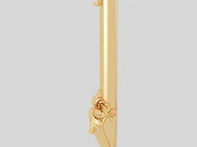 Classic 3D model of interior CNC sculpture gold inlaid 3D model
