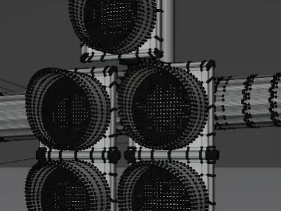 City Downtown Stop Light 3D model