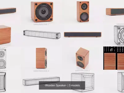 -Wooden Speaker- 3D Model Collection