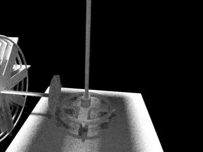 Water Powered Clock Tower Gear Assembly 3D model