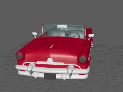 Red Car Low-poly 3D model purchase