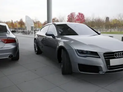 Audi A7 sports sedan Low-poly 3D model