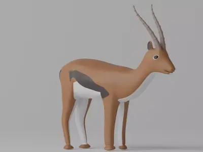 Cartoon Cute Thompson Gazelle 3D model