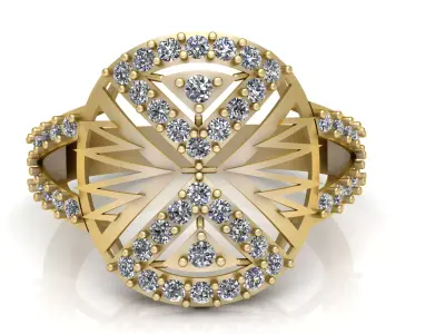 WEDDING PRINCESS RING 3ED PRINTABLE MODEL  3D print model