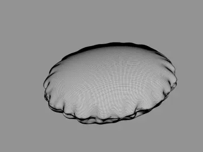 Round Cushion Pillow 3D model