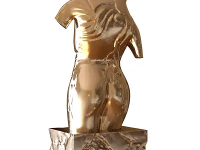 woman sculpture 001 Low-poly 3D model