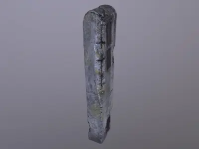 Concrete Pillar  Low-poly 3D model