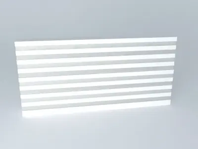 Thin horizontal strip wall Free 3D model