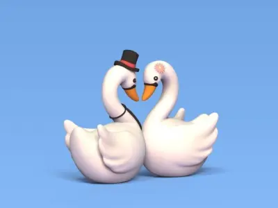 Swan Topper 3D print model