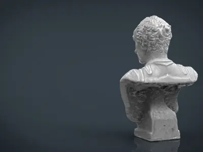 ROMAN BUST 1 Low-poly 3D model