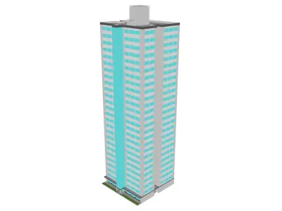 Simple Textured Building 01  3D model