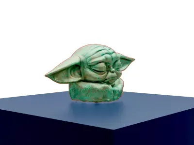 Baby Yoda The Child Sculpture 3D print model