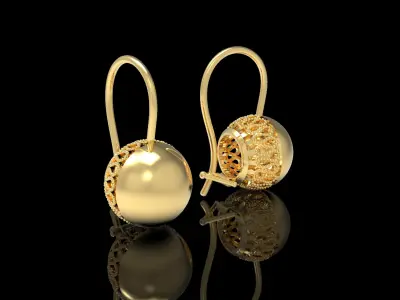 Soviet design earrings 3D print model