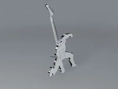 IRON MAN Guitar Free 3D model