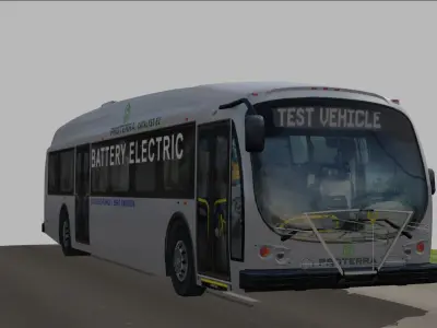 Proterra electric 40 Foot Transit Vehicle Low-poly 3D model
