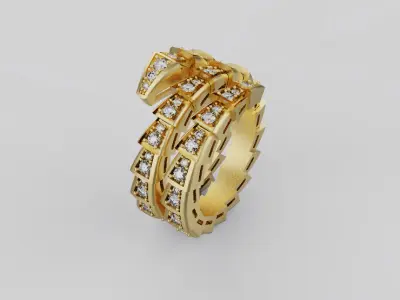 Serpent Ring 82025 3D print model