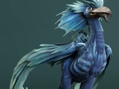 Archaeoptery Dragon Low-poly 3D model