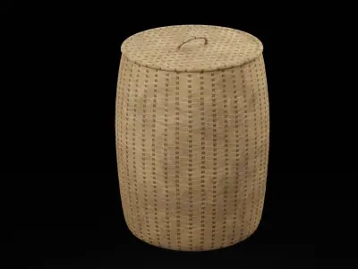 Large Fruit Basket Low-poly 3D model