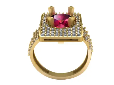 luxury gold ring 3D print model
