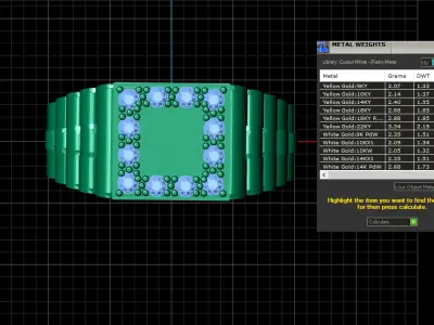 INDIAN DIAMOND WEDDING  RING 3D PRINTABLE MODEL  3D print model