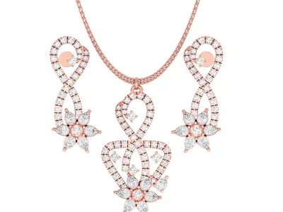 Pendant Earrings combo - 1117 3D print model