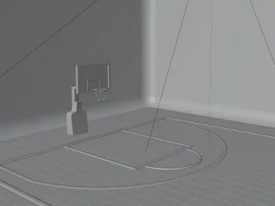 basketball court Low-poly 3D model get