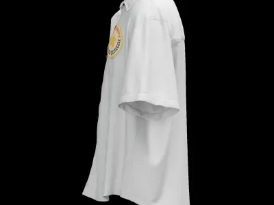 Male oversized shirt 3D model