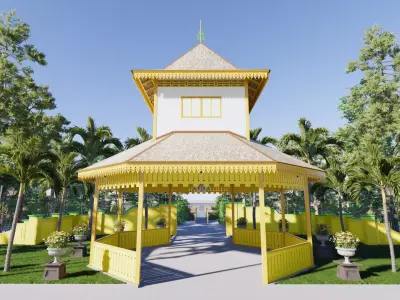 Resort Hall of the Sambas Sultanate Palace 3D model