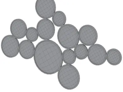 Mirror Bubbles Brass by Kare Design 3D model