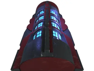 Force field generator 11 sci-fi Low-poly 3D model