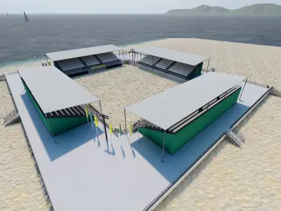 Beach Stadium-Beach soccer stadium 3D model