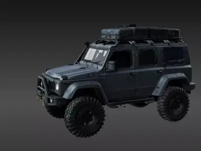 Modular Adventure Utility Vehicle 3D Print Model Off-Road  Low-poly 3D model