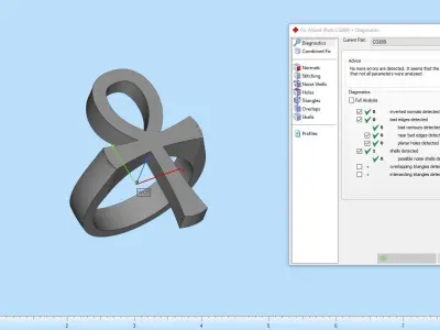 Ankh cross ring model 889 3D print model