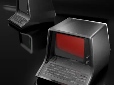Retro Post-Apocalyptic Terminal - Game-Ready 3D Model - Fallout Free low-poly 3D model