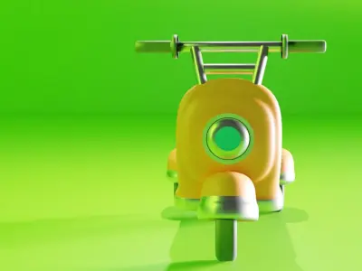 motorcycle Low-poly 3D model buy