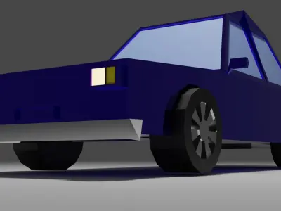 low poly car Low-poly 3D model V3