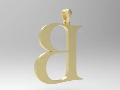 Alphabet Latin B 3D print model