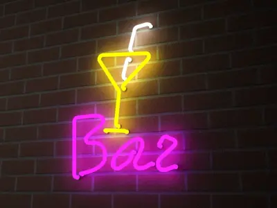 Neon Signs Set 3D model