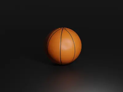 realistic basketball ball 3D model