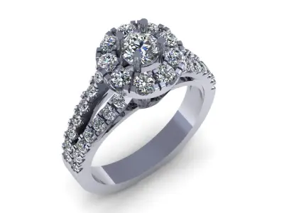Engagement Dimond Ring Model for Making 3D model  3D print model