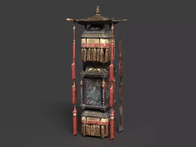 Chinese royal palace lantern   Low-poly 3D model