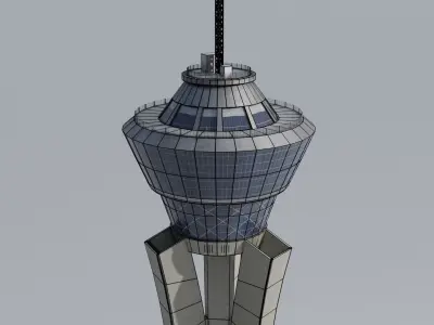 Las Vegas Stratosphere with 4K Textures Low-poly 3D model