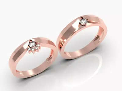 Luxury wedding ring w4 3D print model