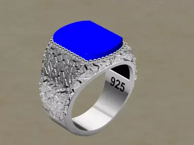 Onix Tasli Erkek Yuzugu 3D print model