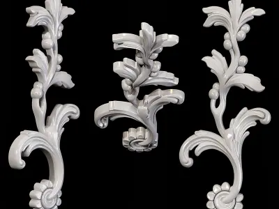 Classic carved 084 3D model