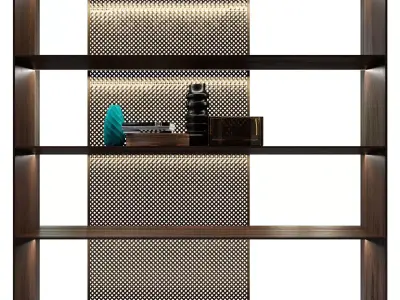 AVA BOOKSHELVES AND MULTIMEDIA 3D model