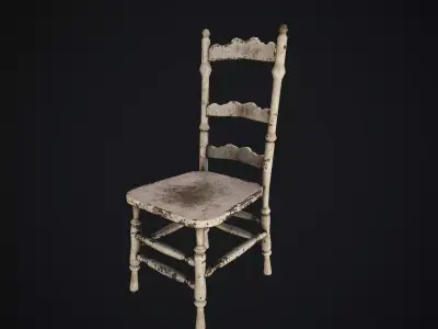 Old Chair pbr Low-poly 3D model